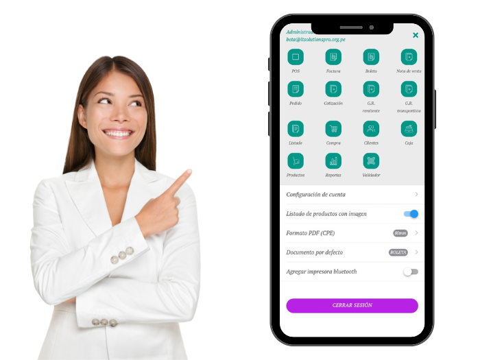 Persona usando LT PRO360 App